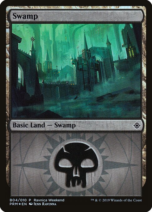 Swamp — RNA Ravnica Weekend #B04, art by Ravenna Tran