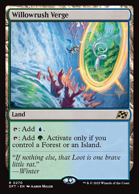 Willowrush Verge — Aetherdrift Promos #270p, art by Aaron Miller