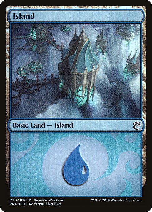 Island — RNA Ravnica Weekend #B10, art by Yeong-Hao Han