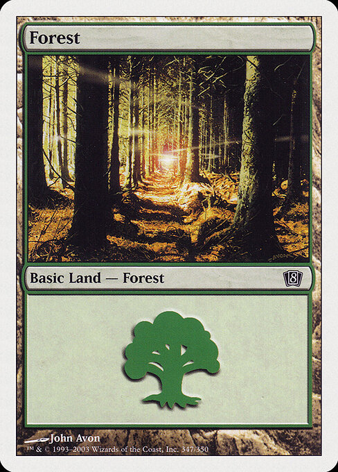 Forest — Eighth Edition #347, art by John Avon