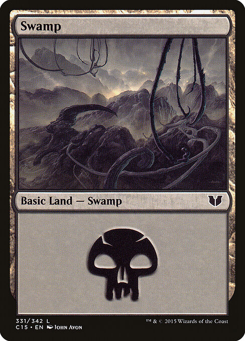 Swamp — Commander 2015 #331, art by John Avon