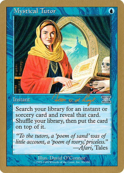 Mystical Tutor — World Championship Decks 2000 #tvdl83, art by David O'Connor