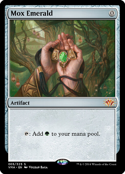 Mox Emerald — Vintage Masters #5, art by Volkan Baǵa