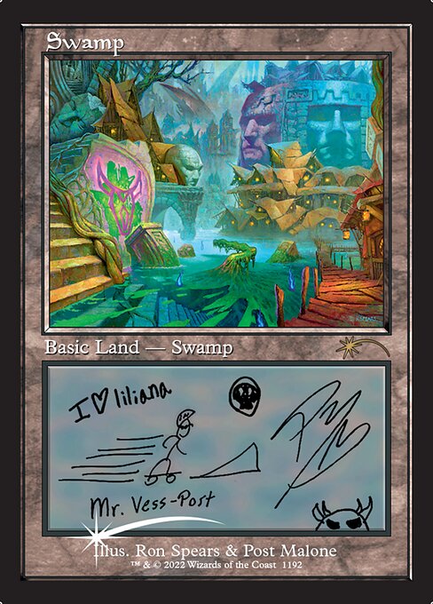 Swamp — Secret Lair Drop #1192, art by Ron Spears & Post Malone