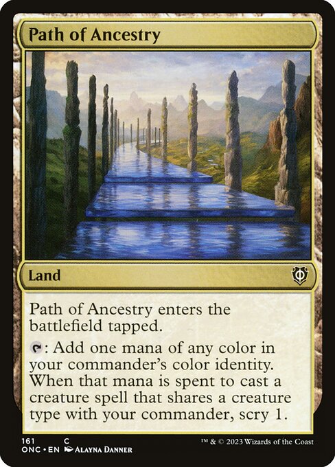 Path of Ancestry — Phyrexia: All Will Be One Commander #161, art by Alayna Danner