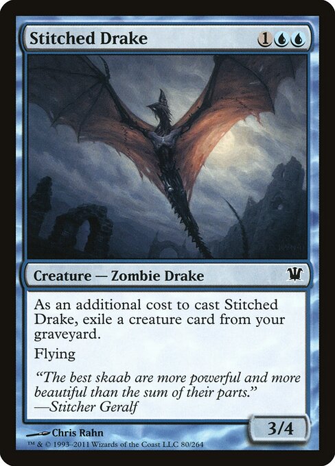 Stitched Drake — Innistrad #80, art by Chris Rahn