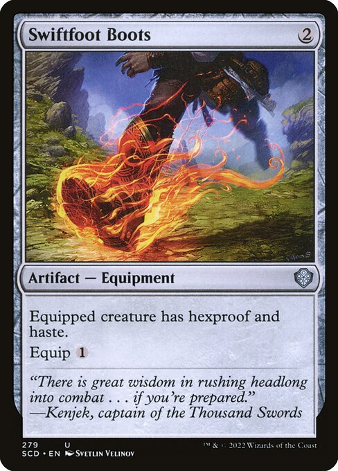 Swiftfoot Boots — Starter Commander Decks #279, art by Svetlin Velinov