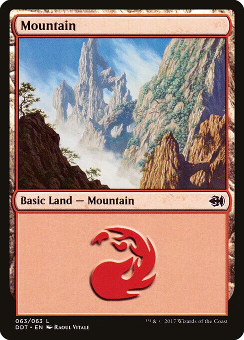 Mountain — Duel Decks: Merfolk vs. Goblins #63, art by Raoul Vitale