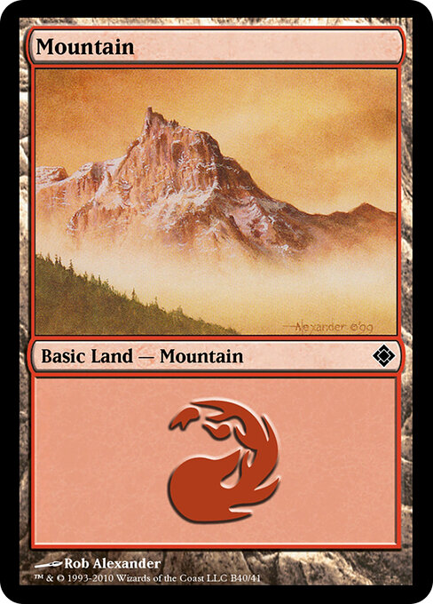 Mountain — Magic Online Theme Decks #B40, art by Rob Alexander
