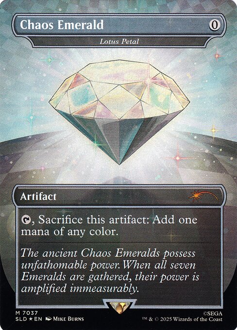 Lotus Petal — Chaos Emerald — Secret Lair Drop #7037, art by Mike Burns