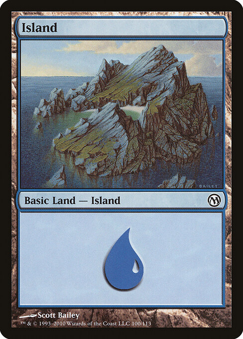 Island — Duels of the Planeswalkers #100, art by Scott Bailey