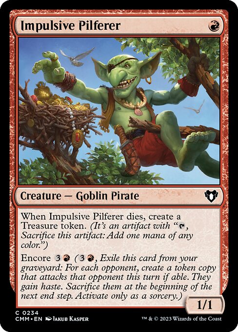 Impulsive Pilferer — Commander Masters #234, art by Jakub Kasper