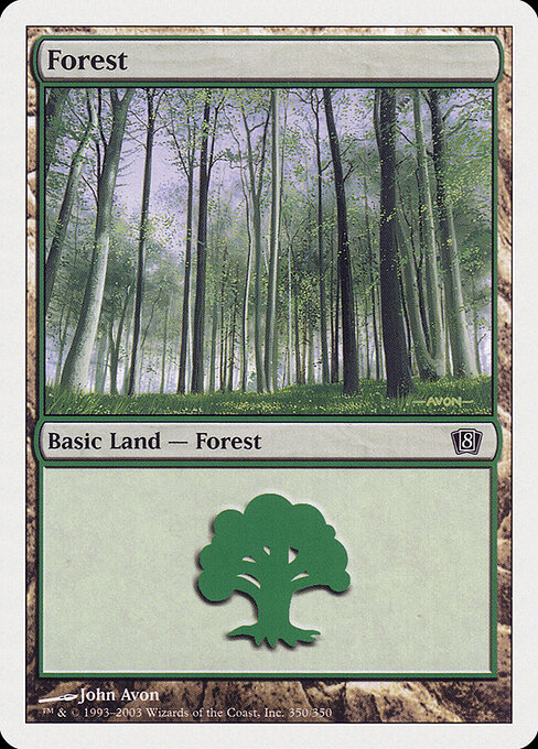 Forest — Eighth Edition #350, art by John Avon