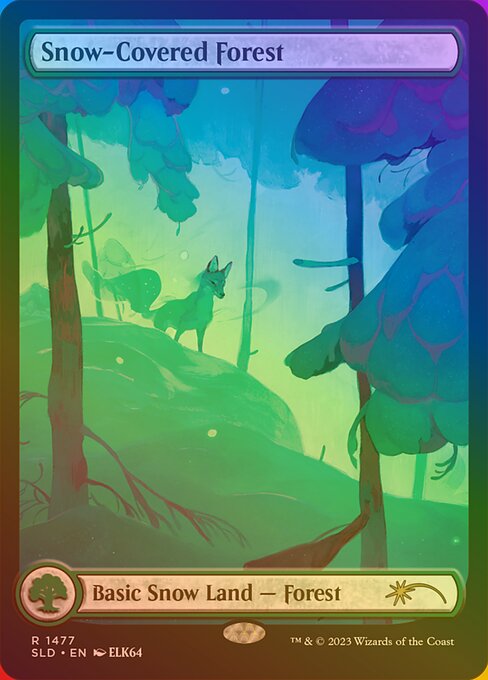Snow-Covered Forest — Secret Lair Drop #1477★, art by ELK64