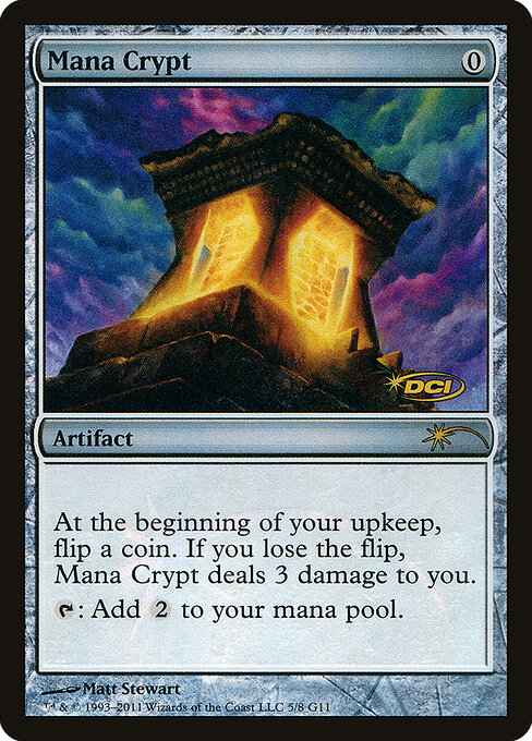 Mana Crypt — Judge Gift Cards 2011 #5, art by Matt Stewart