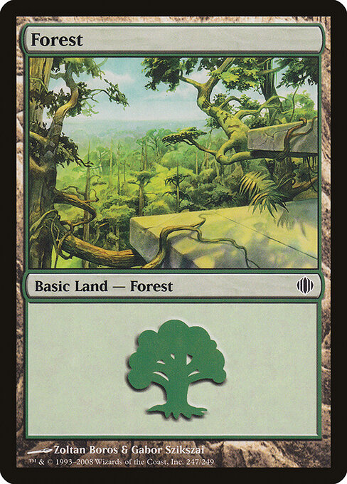 Forest — Shards of Alara #247, art by Zoltan Boros & Gabor Szikszai