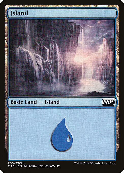 Island — Magic 2015 #255, art by Florian de Gesincourt