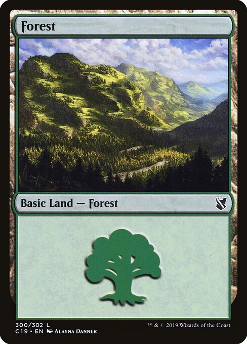 Forest — Commander 2019 #300, art by Alayna Danner