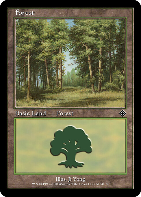 Forest — Magic Online Theme Decks #A154, art by Ji Yong