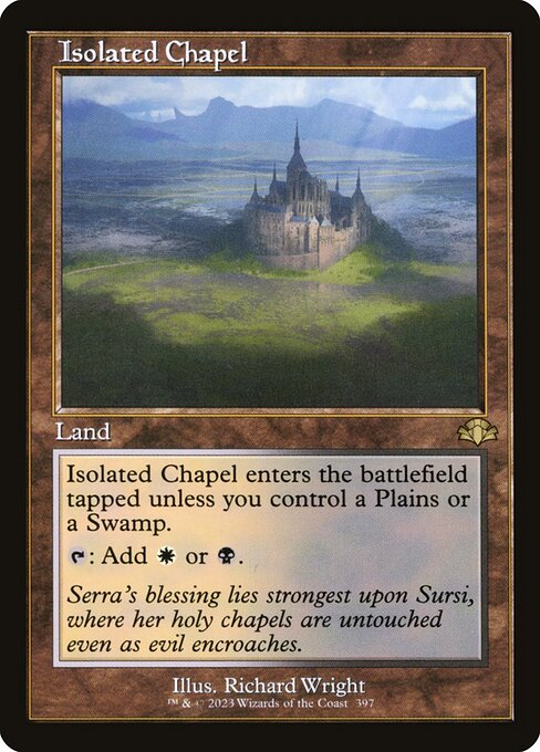 Isolated Chapel — Dominaria Remastered #397, art by Richard Wright