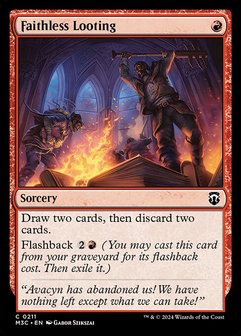 Faithless Looting — Modern Horizons 3 Commander #211, art by Gabor Szikszai