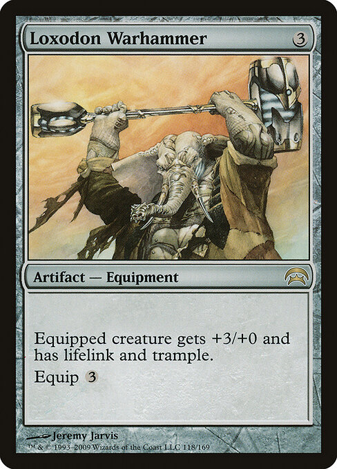 Loxodon Warhammer — Planechase #118, art by Jeremy Jarvis