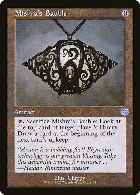 Mishra's Bauble — The Brothers' War Retro Artifacts #34, art by Chippy