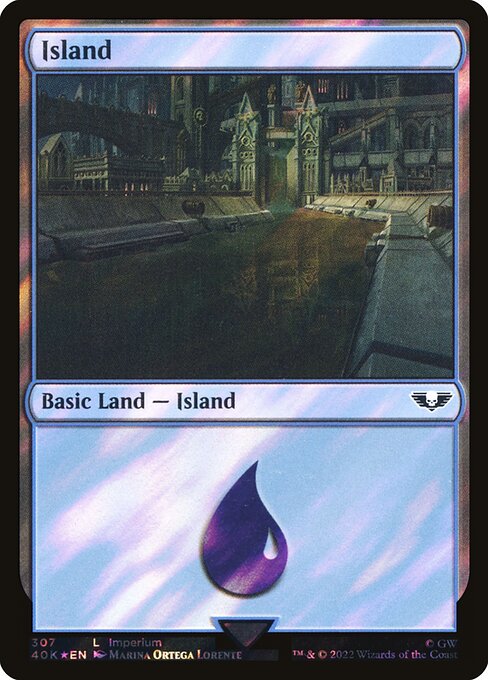 Island — Warhammer 40,000 Commander #307★, art by Marina Ortega Lorente