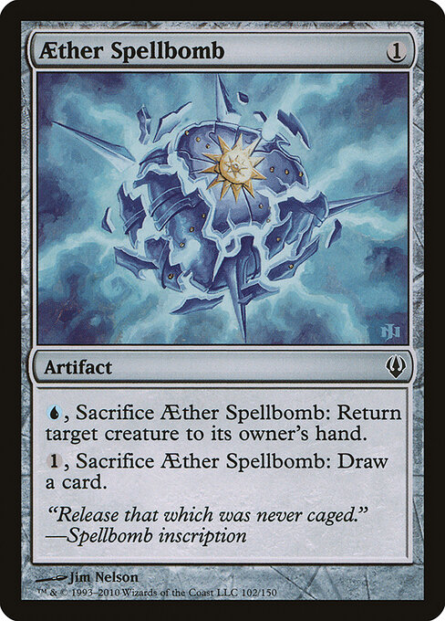 Aether Spellbomb — Archenemy #102, art by Jim Nelson