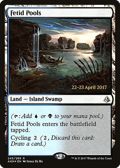 Fetid Pools — Amonkhet Promos #243s, art by Jonas De Ro