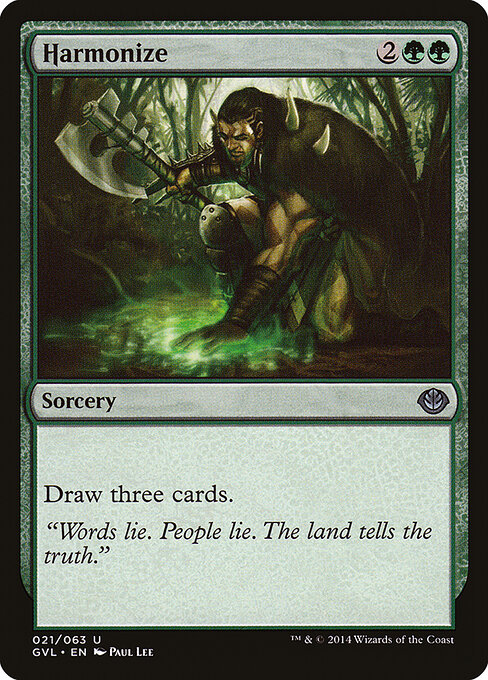 Harmonize — Duel Decks Anthology: Garruk vs. Liliana #21, art by Paul Lee