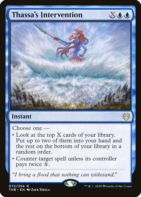 Thassa's Intervention — Theros Beyond Death Promos #72p, art by Zack Stella