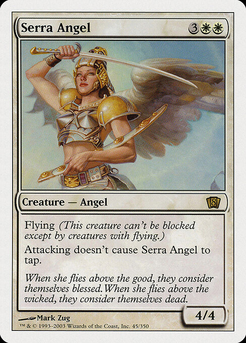 Serra Angel — Eighth Edition #45, art by Mark Zug