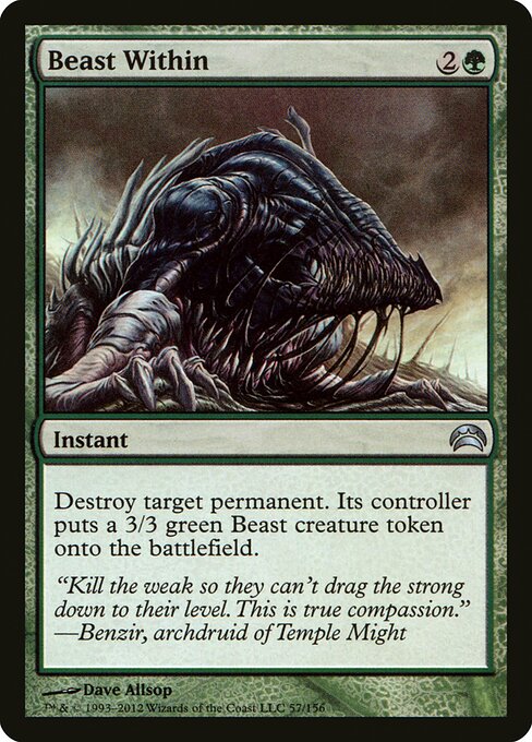 Beast Within — Planechase 2012 #57, art by Dave Allsop