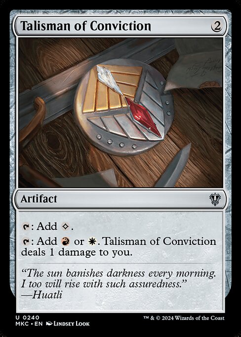 Talisman of Conviction — Murders at Karlov Manor Commander #240, art by Lindsey Look