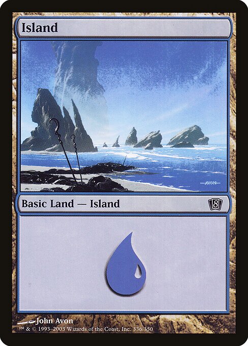 Island — Eighth Edition #336★, art by John Avon