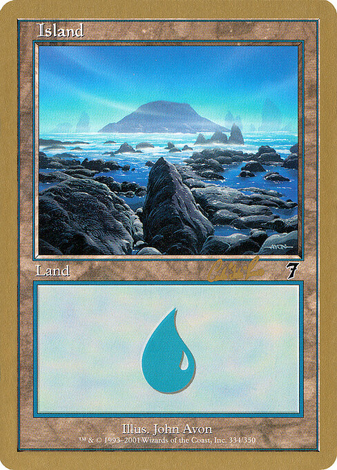 Island — World Championship Decks 2002 #cr334, art by John Avon