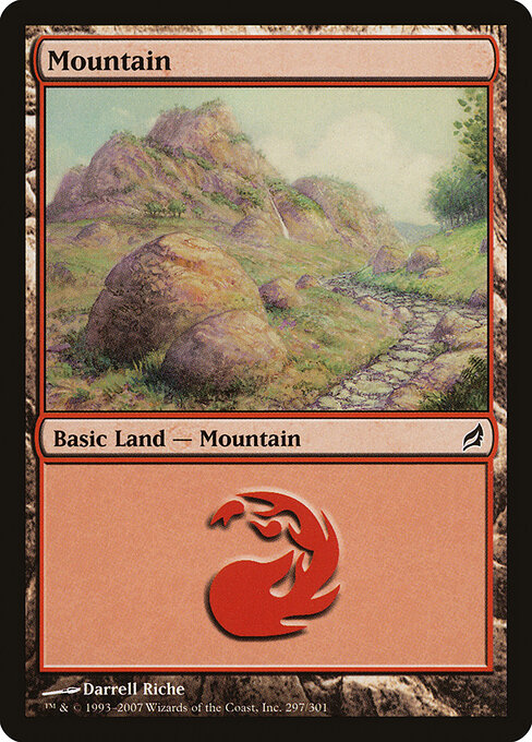 Mountain — Lorwyn #297, art by Darrell Riche