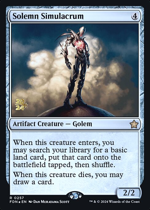 Solemn Simulacrum — Foundations Promos #257s, art by Dan Murayama Scott