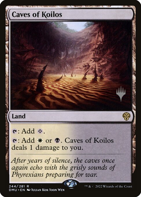 Caves of Koilos — Dominaria United Promos #244p, art by Julian Kok Joon Wen