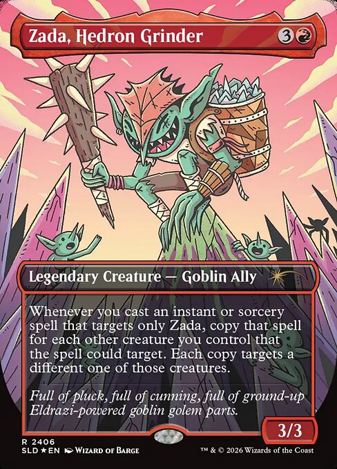 Zada, Hedron Grinder — Secret Lair Drop #2406, art by Wizard of Barge