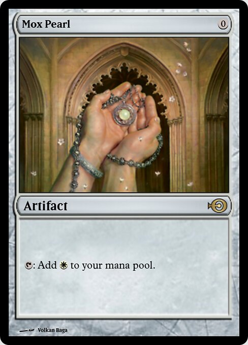 Mox Pearl — Magic Online Promos #46892, art by Volkan Baǵa