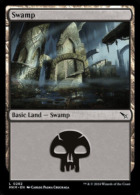 Swamp — Murders at Karlov Manor #282, art by Carlos Palma Cruchaga