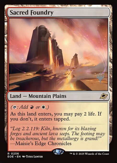 Sacred Foundry — Edge of Eternities Promos #256p, art by Titus Lunter