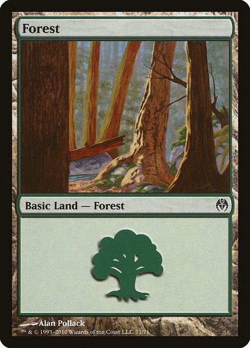 Forest — Duel Decks: Phyrexia vs. the Coalition #71, art by Alan Pollack