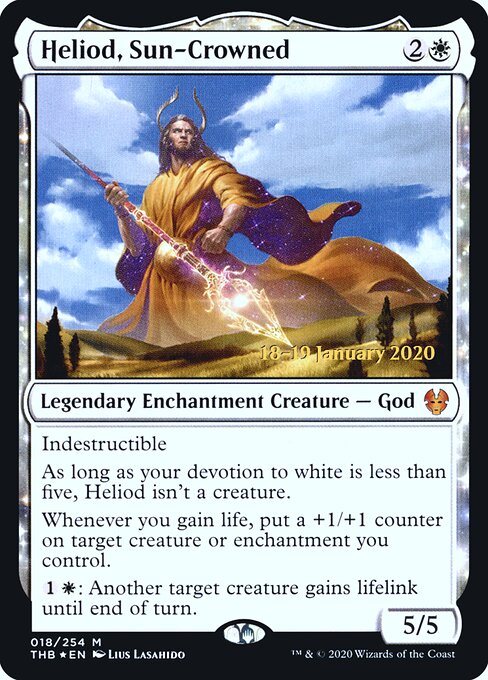 Heliod, Sun-Crowned — Theros Beyond Death Promos #18s, art by Lius Lasahido