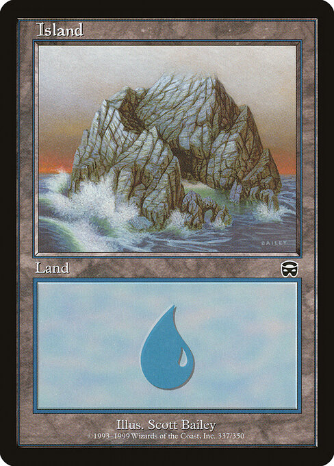Island — Mercadian Masques #337, art by Scott Bailey