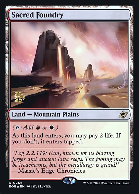 Sacred Foundry — Edge of Eternities Promos #256s, art by Titus Lunter
