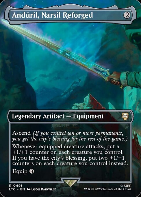 Andúril, Narsil Reforged — Tales of Middle-earth Commander #491, art by Jason Rainville