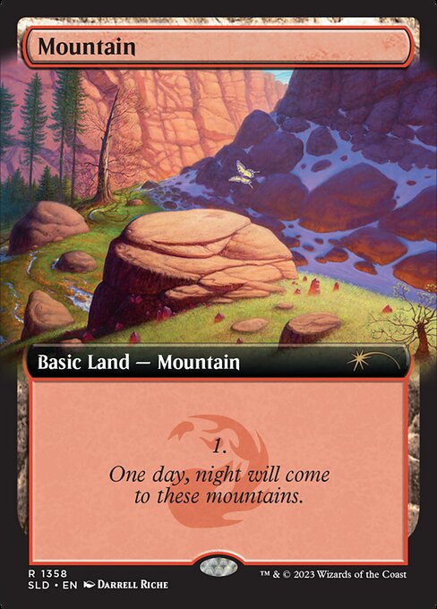 Mountain — Secret Lair Drop #1358, art by Darrell Riche